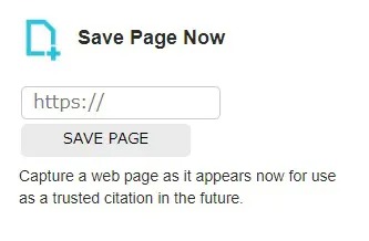 Save Page Now
